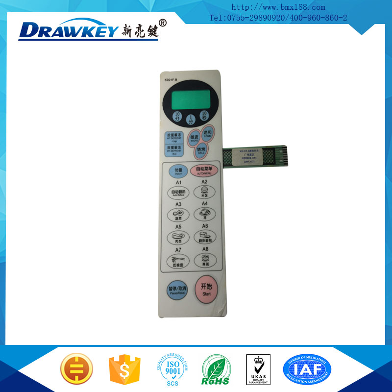 微波爐薄膜按鍵,微波爐薄膜開關,微波爐薄膜面板