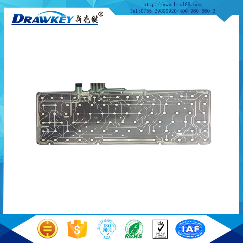 亮鍵電子鍵盤(pán)導(dǎo)電膜碳漿線路,鍵盤(pán)防水感應(yīng)片,薄膜鍵盤(pán)電路