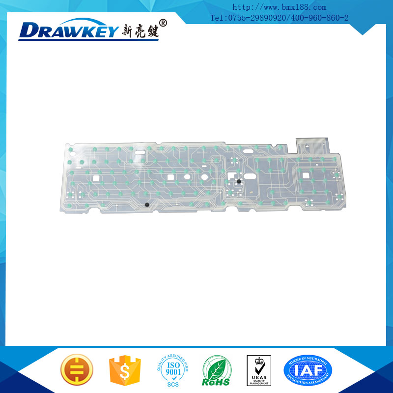 精湛造工發(fā)光鍵盤(pán)防水感應(yīng)片,鍵盤(pán)薄膜電路,超強(qiáng)防水鍵盤(pán)導(dǎo)電膜