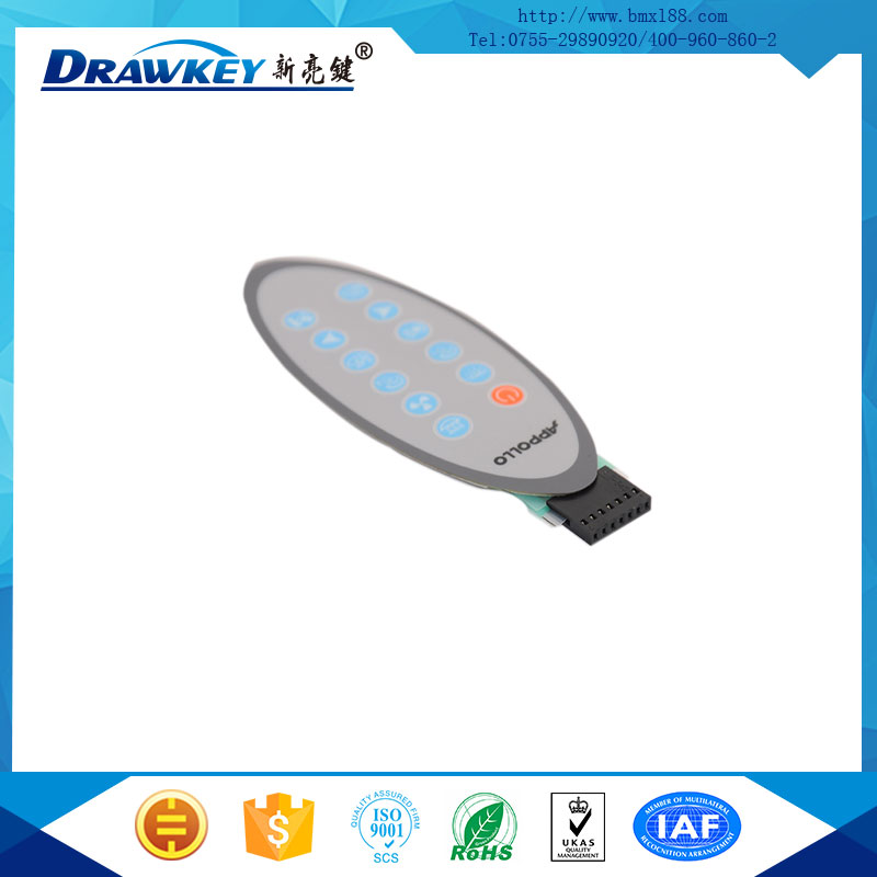 遙控器按鍵,pet薄膜開關面板,柔性薄膜開關