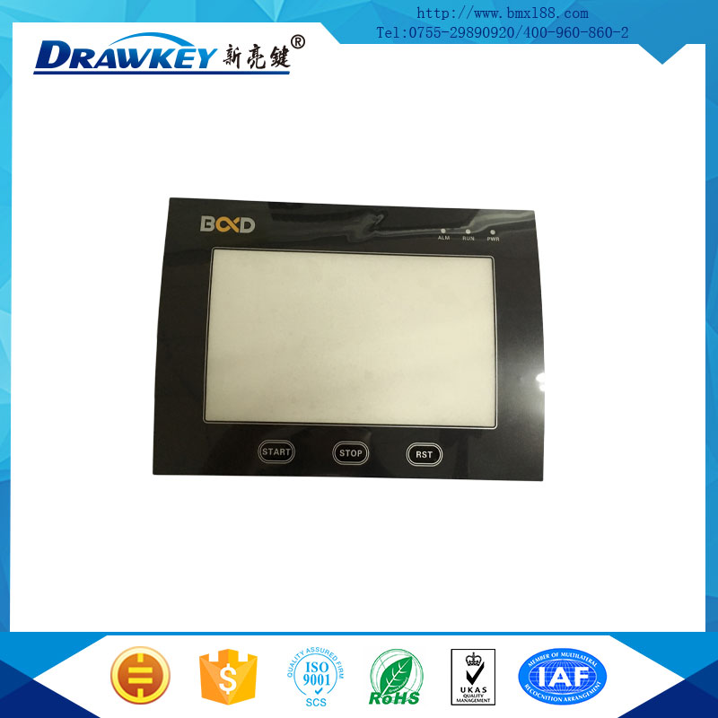 觸摸屏保護(hù)膜,窗口面貼,帶按鍵薄膜開關(guān)面貼