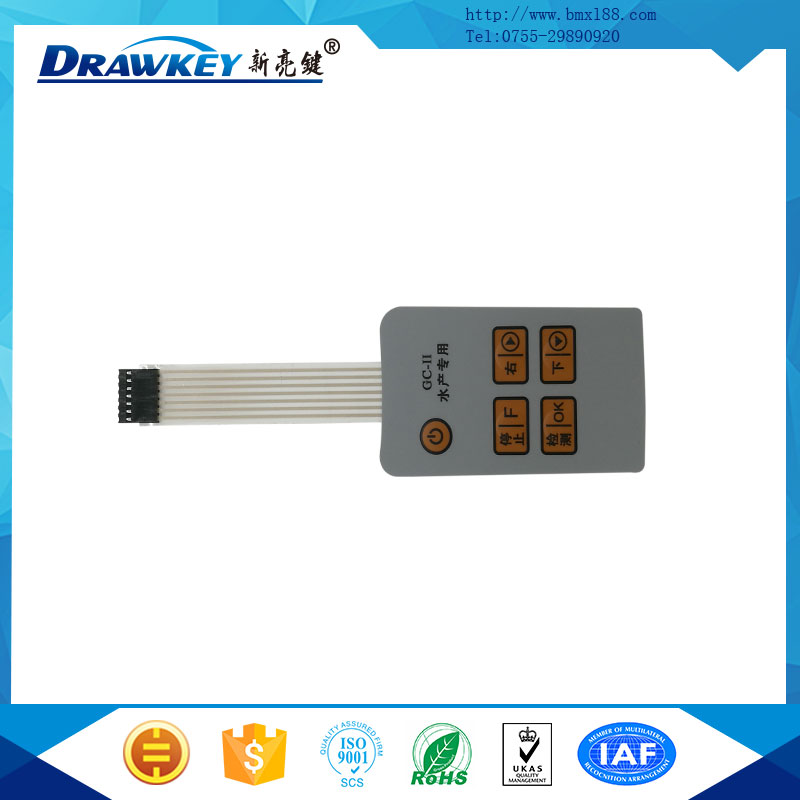 pet線路板,帶按鍵薄膜開關面貼,機械薄膜按鍵